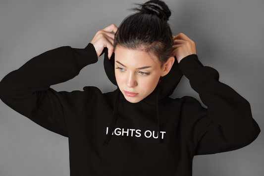 Lights Out Crop Top Hoodie